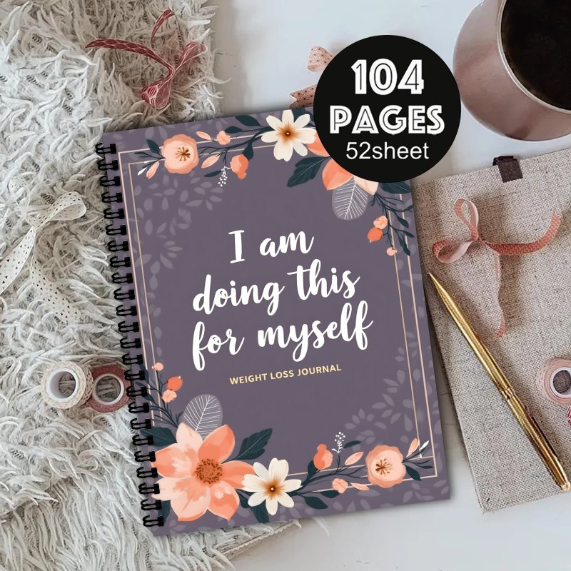Fitness Journal Planner - A5サイズの減量日記、毎日の活動記録、運動日記、ダイエット記録、家族で使える目標設定運動計画。