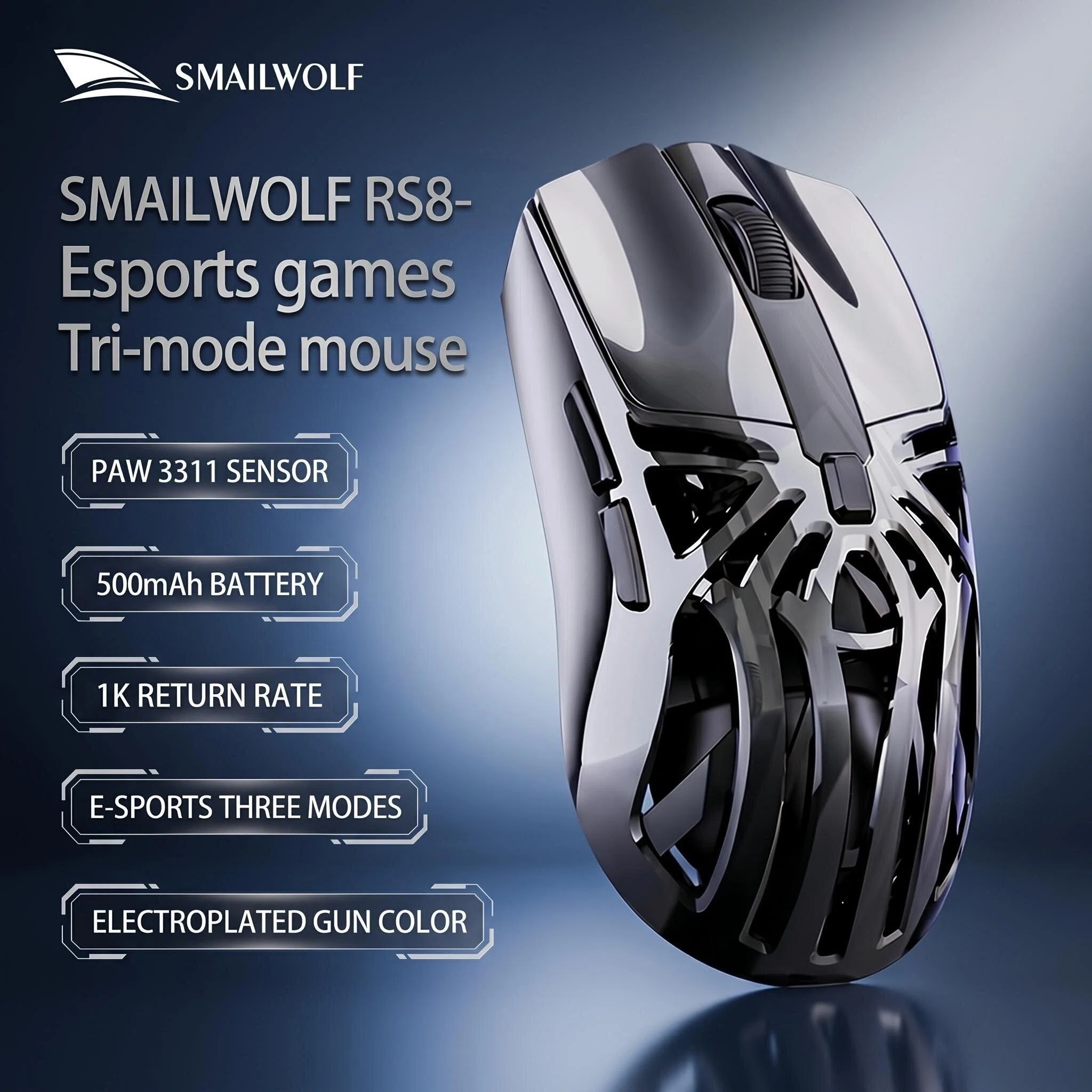 Fitness Journal Planner - SMAILWOLF RS8 ホローBluetoothワイヤレス2.4Gマウス 三モードeスポーツPAW3311ノートパソコンゲーミングホームデスクトップコンピューターマウス