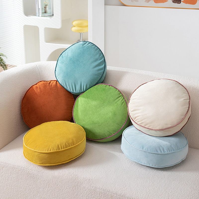 Meditation Cushion Zafu - ミニマリストの北欧スタイルのソフトラウンドクッション,フットスツール,ソフト