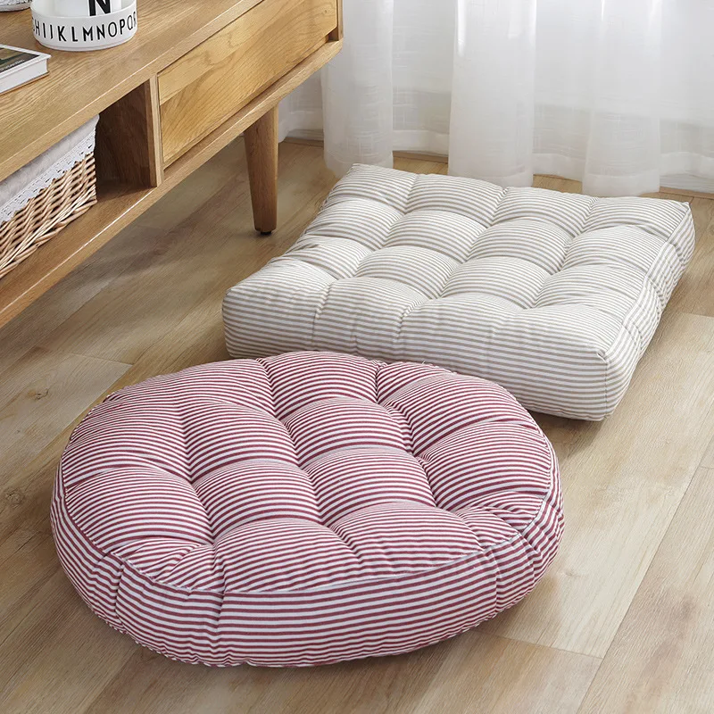 Meditation Cushion Zafu - 1個入り 丸型 ソフトクッション オフィスチェアクッション 畳 瞑想クッション