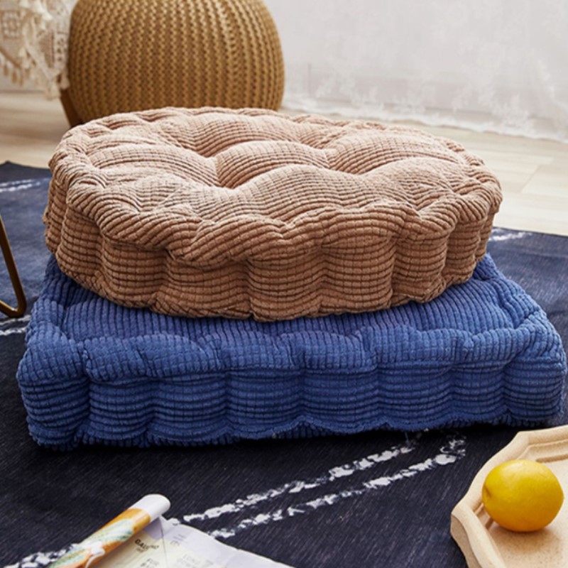 瞑想用フロアスクエアピロー、床座り用、しっかりとしたタフテッ - Meditation Cushion Zafu のレビューと価格
