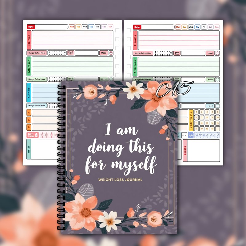 A5サイズの減量日記、毎日の活動記録、運動日記、ダイエット記 - Fitness Journal Planner のレビューと価格