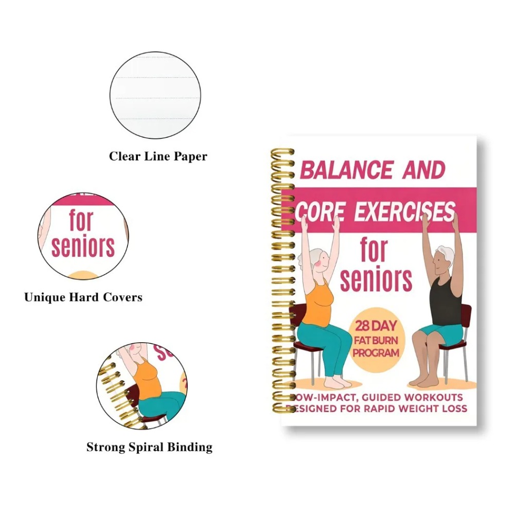 高齢者向けチェアヨガエクササイズノート 50ページの座りヨガ - Fitness Journal Planner のレビューと価格