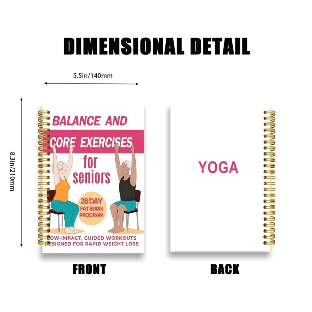 高齢者向けチェアヨガエクササイズノート 50ページの座りヨガ - Fitness Journal Planner のレビューと価格