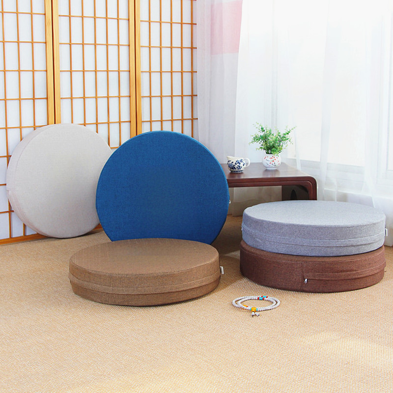 40x6cm リネン畳瞑想クッション 丈夫で耐久性のある丸型 - Meditation Cushion Zafu のレビューと価格