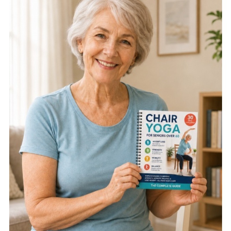 30日間のチェアヨガトレーニングガイドブック、60歳以上の高 - Fitness Journal Planner のレビューと価格