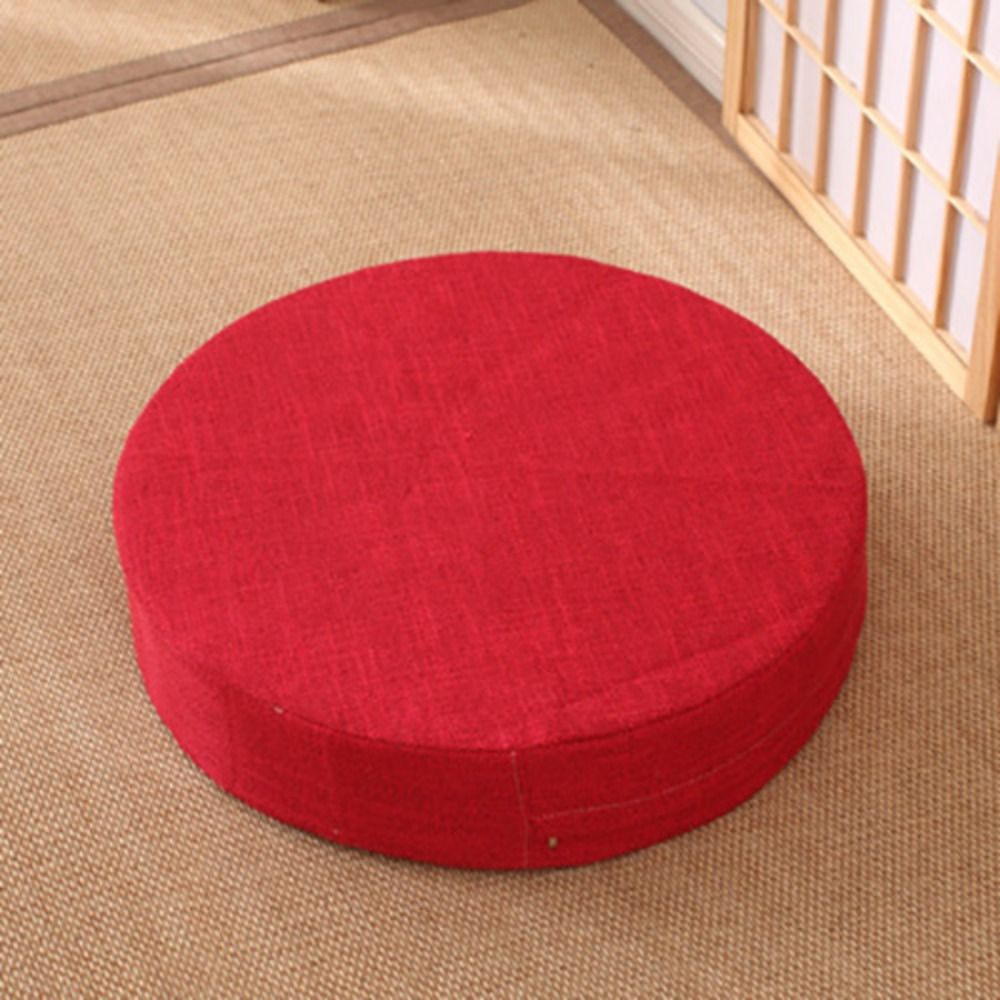 新しい40x6cm畳瞑想クッション丸型リネンヨガストレッチク - Meditation Cushion Zafu のレビューと価格