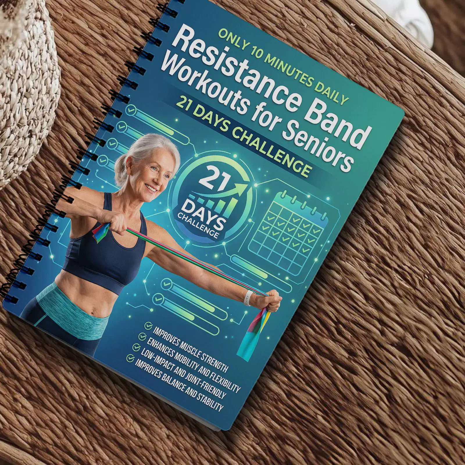 高齢者向けレジスタンスバンドトレーニングブック ホームフィッ - Fitness Journal Planner のレビューと価格
