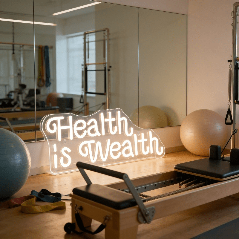 健康は富 ネオンサイン LED マーキーライト ホームジム装 - Health Wellness Lifestyle のレビューと価格