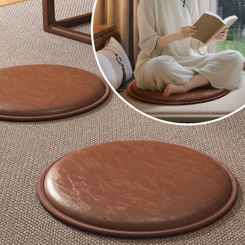 Zafu 厚い革クッション 滑り止め 35/40cm 丸型座 - Meditation Cushion Zafu のレビューと価格